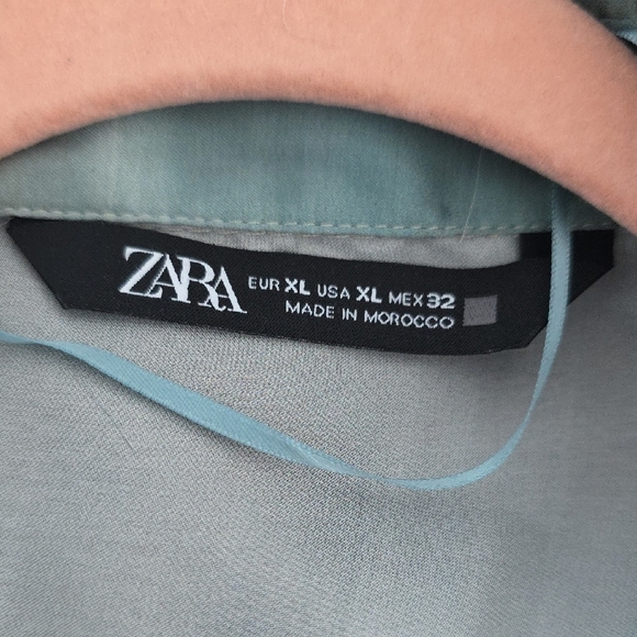 Zara Teal and Gray Gradient Shirt Size XL - Picture 2 of 8